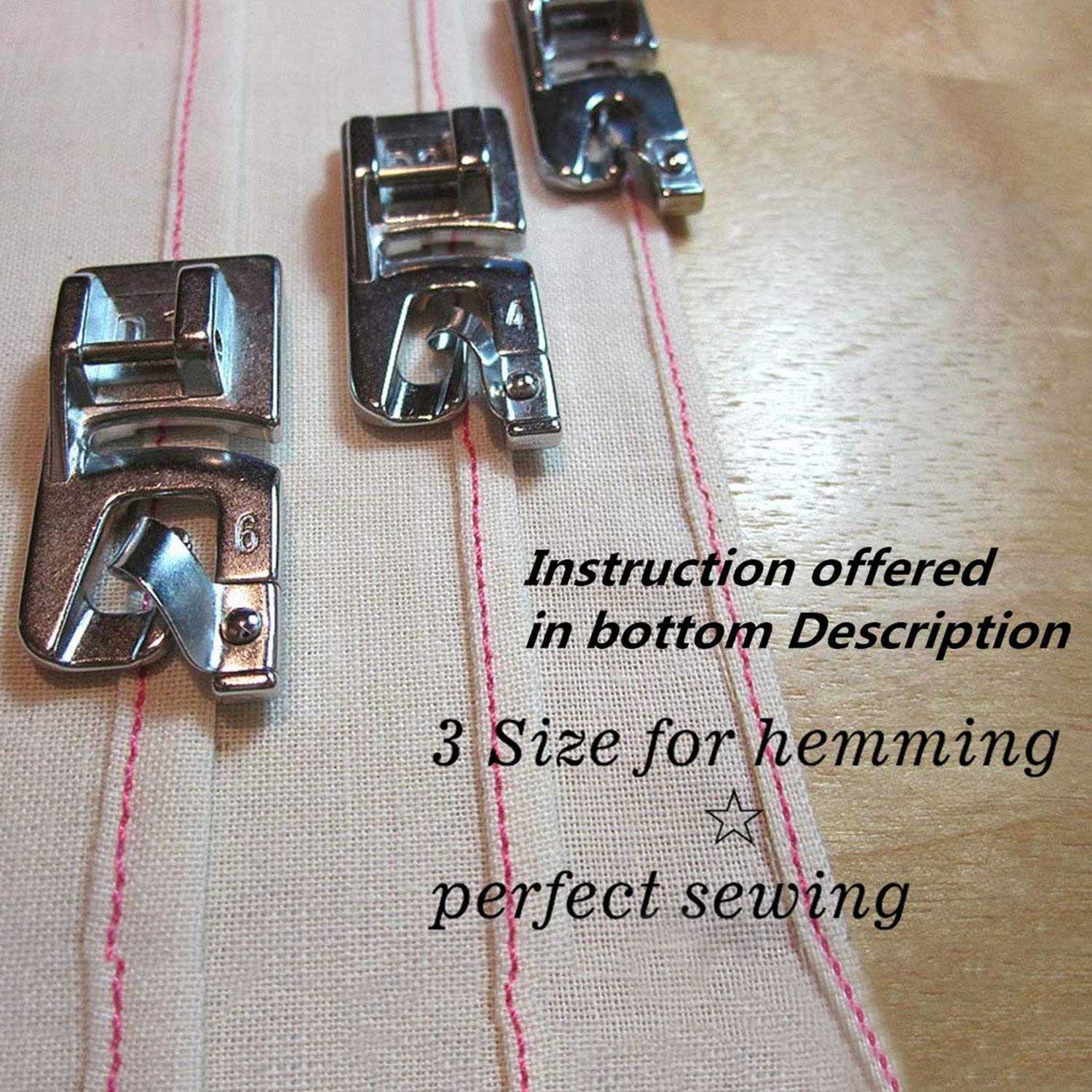 Sewing Hemming - 좁은 롤드 헴 풋 재봉틀 헴머