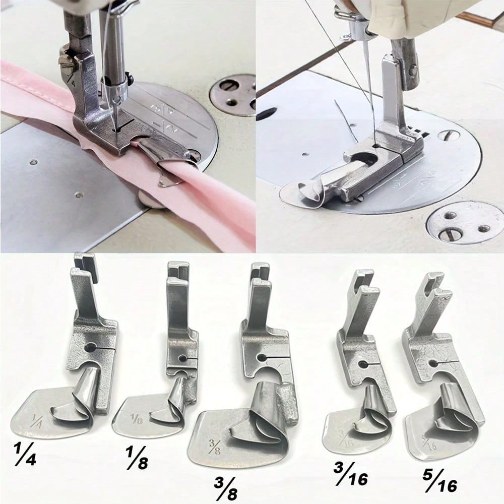 Sewing Tt - 1개 산업용 재봉틀 곡선형 헤밍풋 1/8