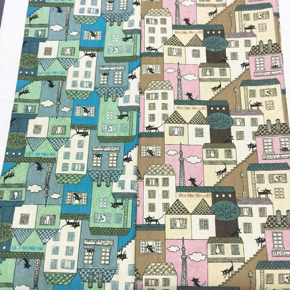 Vintage Sewing Textile - 북유럽 소형 집 시리즈 빈티지 패치워크