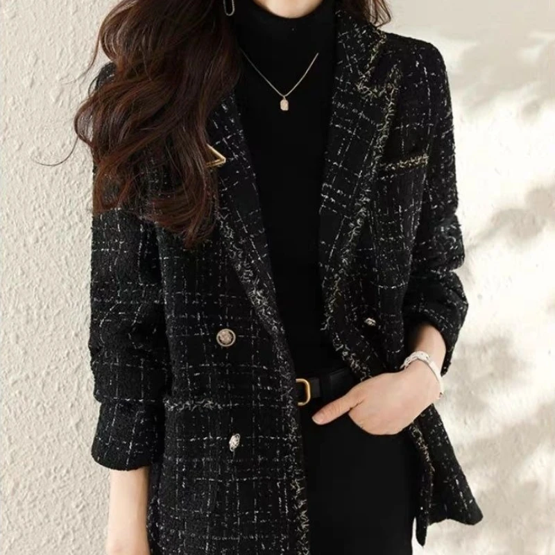 Sewing Tweed - 여성용 2025년 신상 가을 겨울 한국