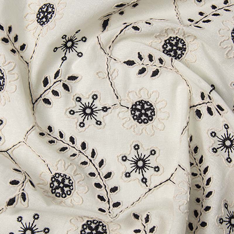 Vintage Sewing Textile - 빈티지 풀폭 자수 3D 코튼 코드