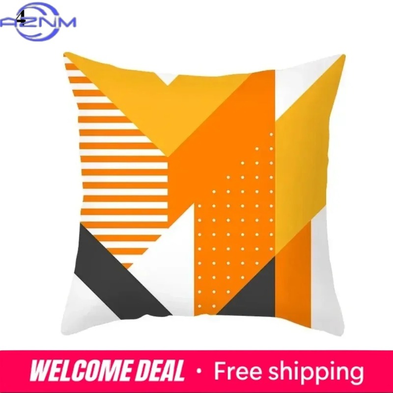 보헤미안 오렌지 추상 쿠션 커버, 미드 센추리 모던 미 - Century Textile & Sewing Supply Hours 리뷰 및 가격