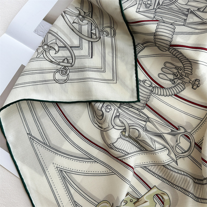 40% 실크 60% 울 스카프 135x135cm 여성용 - Sewing Hemming 리뷰 및 가격