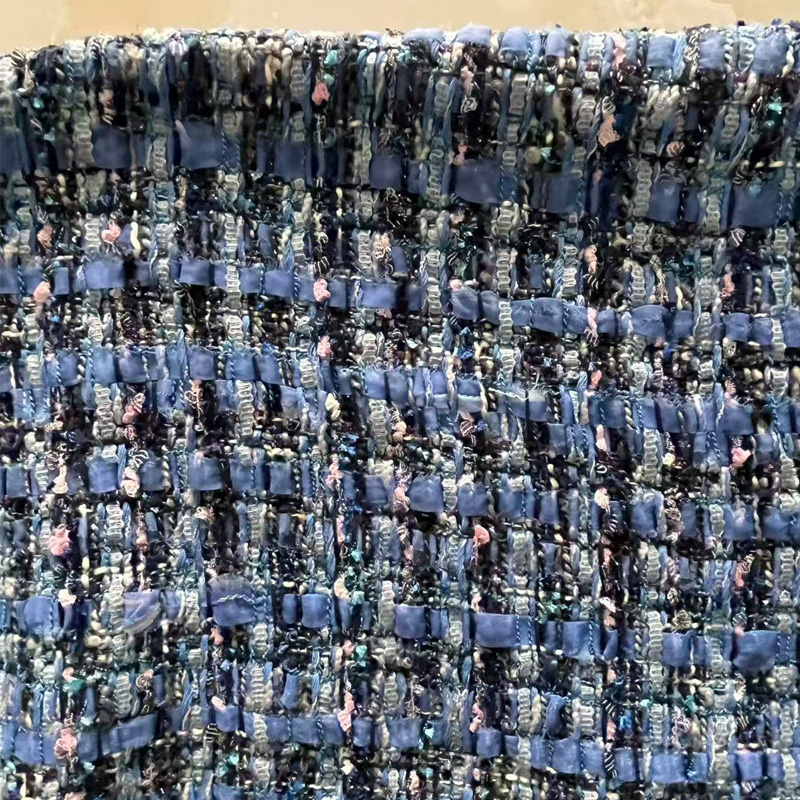 블루 원사 염색 중공업 트위드 프리미엄 원단 여성용 가 - Sewing Tweed 리뷰 및 가격