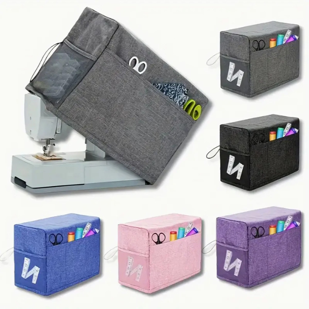 보관용 포켓 및 측면 손잡이가 있는 범용 재봉틀 커버, - Textile Sewing Machines 리뷰 및 가격