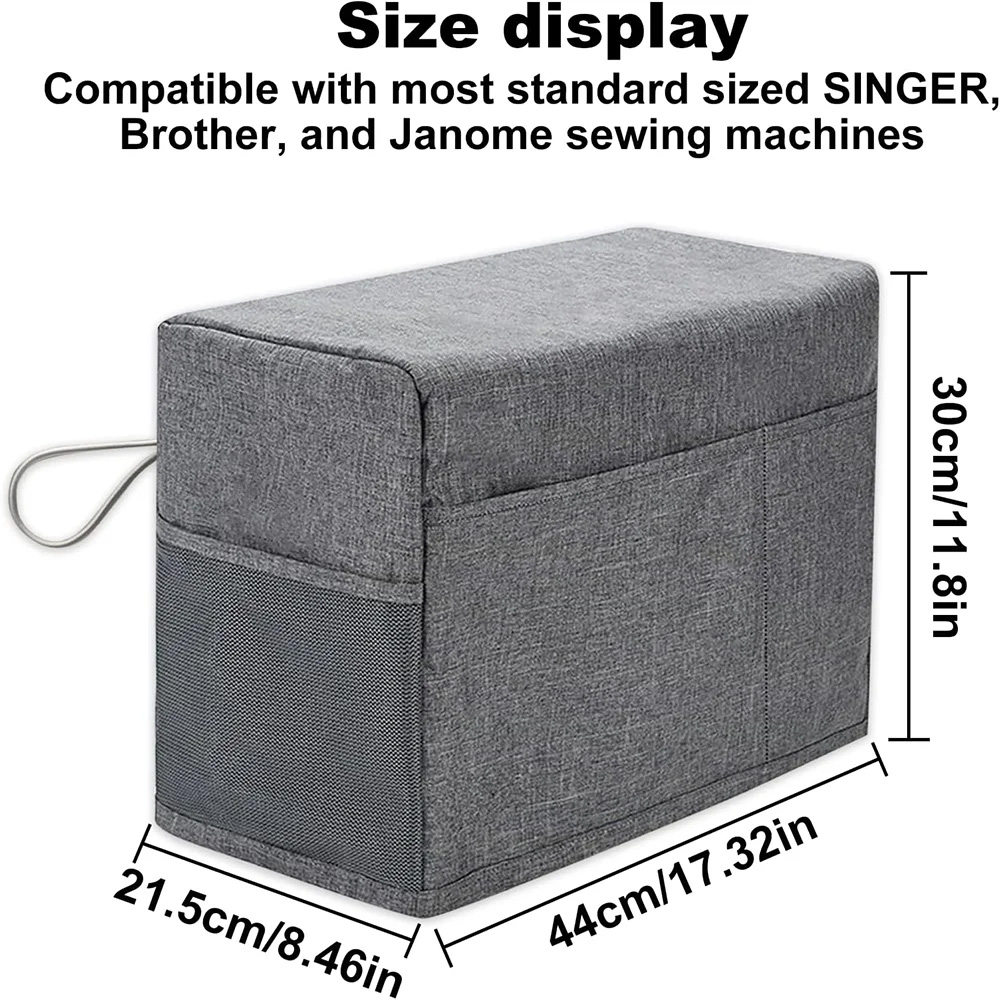 보관용 포켓 및 측면 손잡이가 있는 범용 재봉틀 커버, - Textile Sewing Machines 리뷰 및 가격