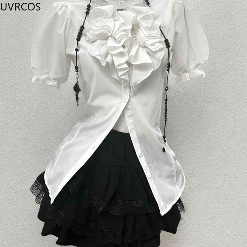 Y2k 미적 로리타 스타일 스위트 3 피스 세트 여성  - Sewing Vest 리뷰 및 가격