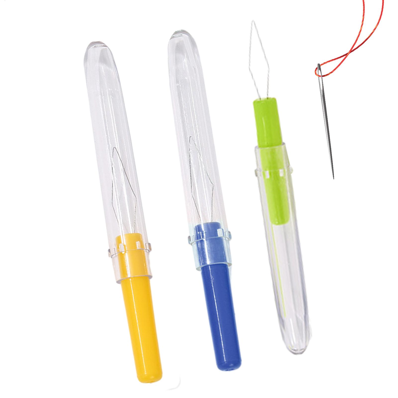 커버가 있는 3개입 바늘 꿰는 도구, 자동 소형 바늘  - Needle Threader Tool 리뷰 및 가격