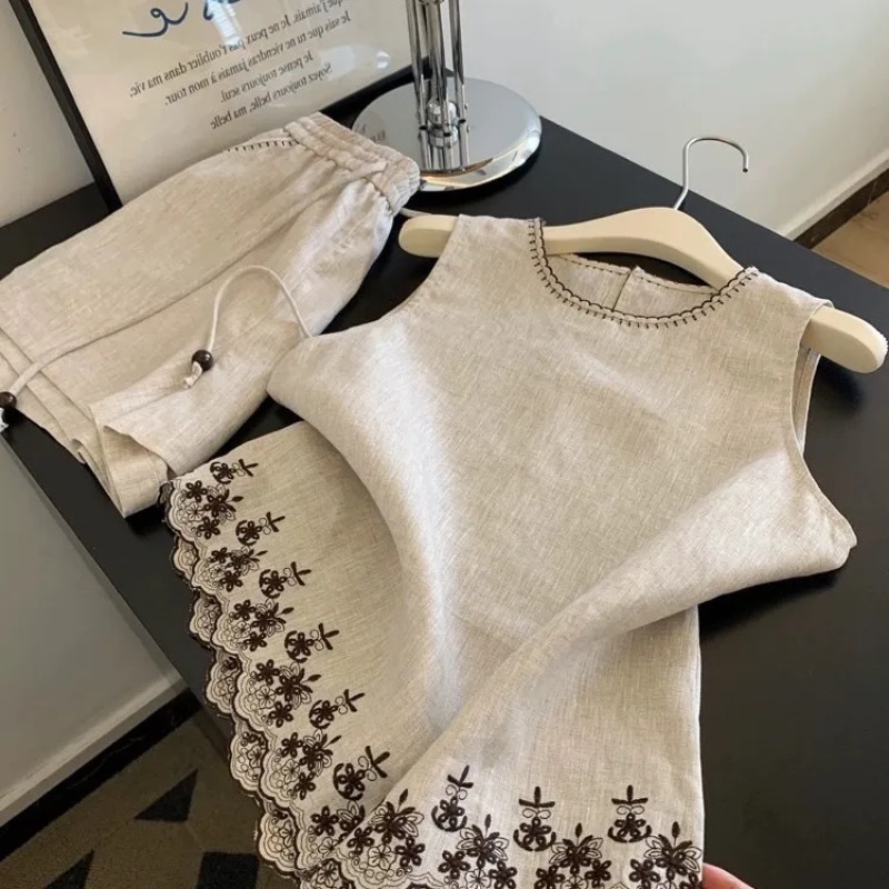 심플한 올드머니 스타일 면과 린넨 중공업 자수 레이스  - Sewing Vest 리뷰 및 가격