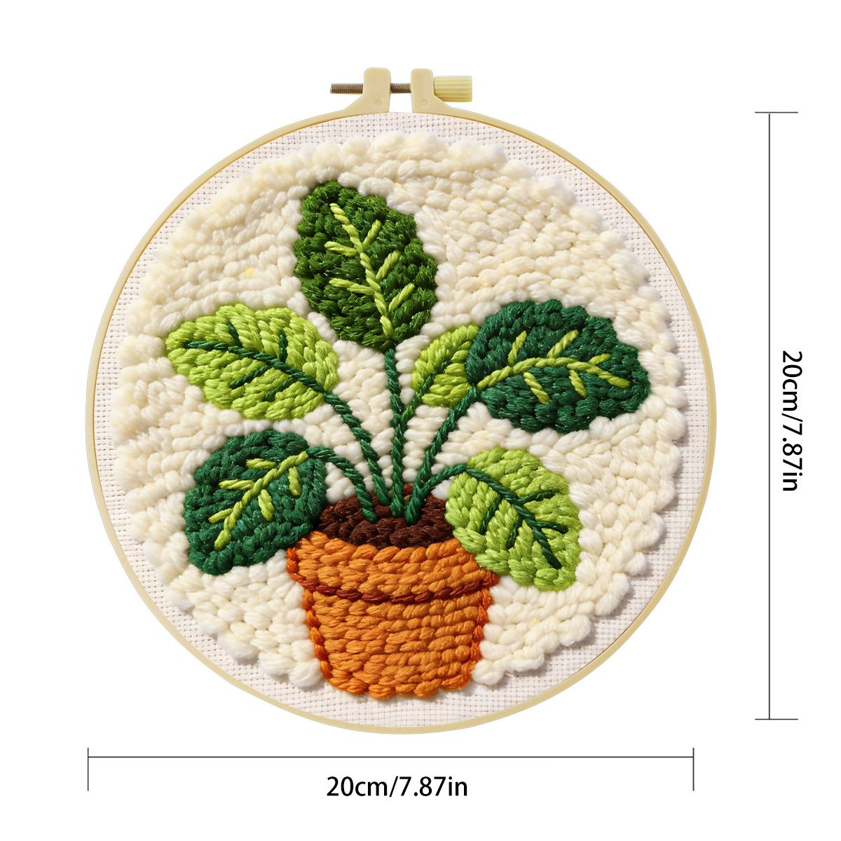 20X20CM/7.87인치 나뭇잎 펀치 니들 자수 세트 - Sewing Textile Art 리뷰 및 가격