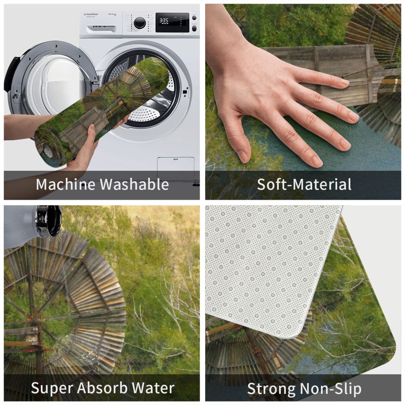 나무 풍차 카펫 매트 러그 쿠션 나무 풍차 풍차 역사적 - Century Textile & Sewing Supply Hours 리뷰 및 가격