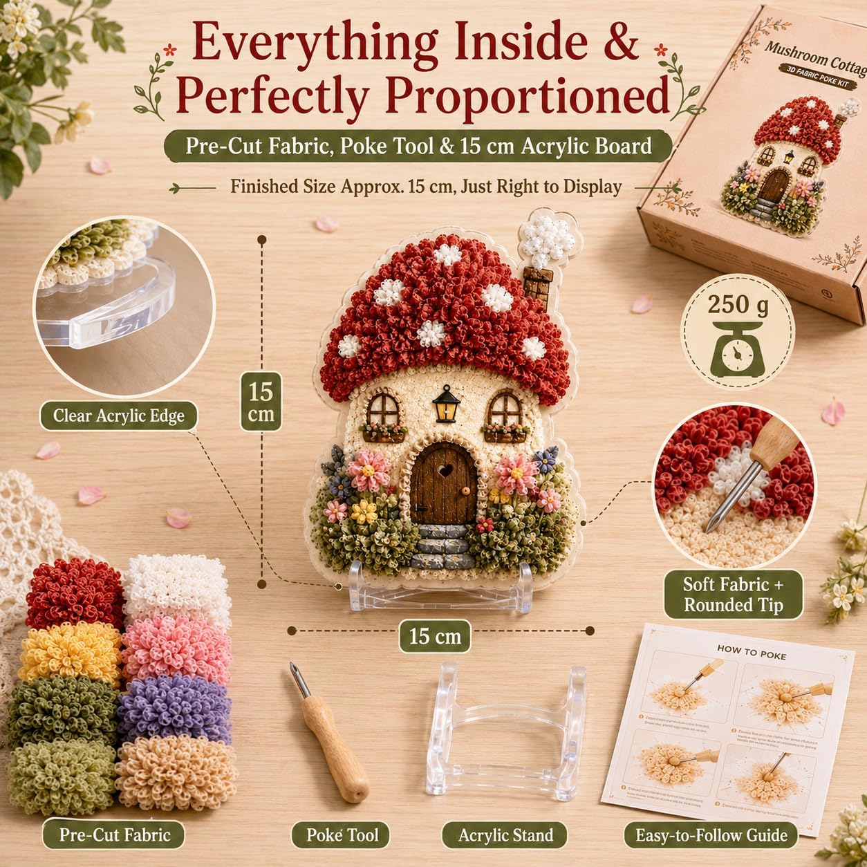 DIY 3D 패브릭 포크 아트 키트, 독특한 호박 코티 - Sewing Textile Art 리뷰 및 가격