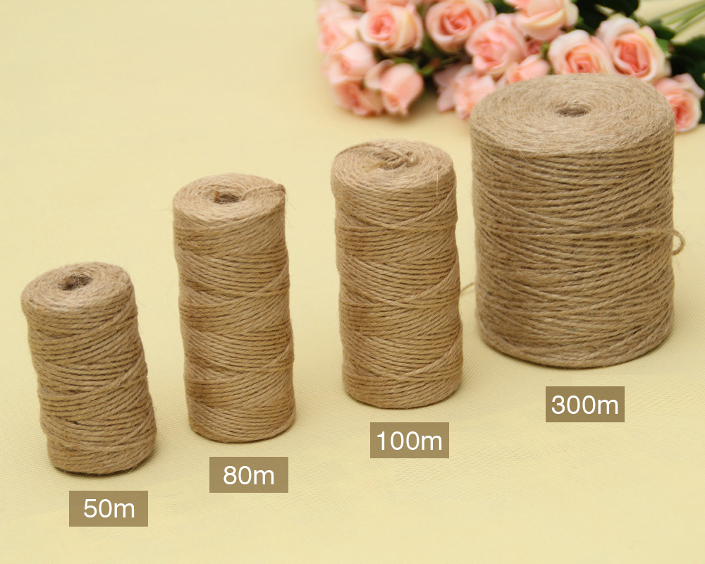 50/80/100 미터 자연 빈티지 황마 로프 코드 문 - Vintage Sewing Textile 리뷰 및 가격