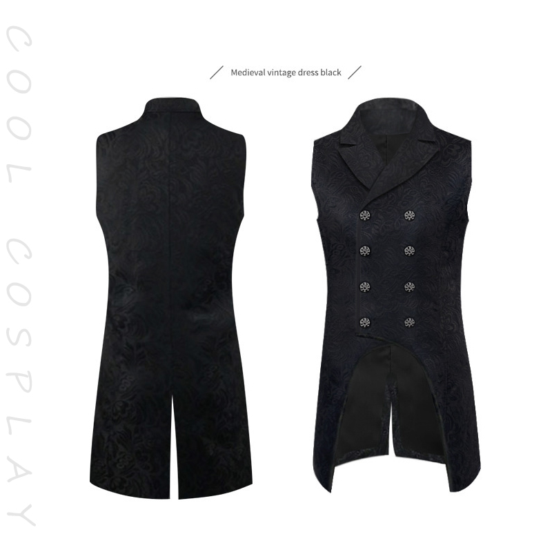 중세 르네상스 테일코트 남성 조끼 빈티지 자카드 빅토리 - Sewing Vest 리뷰 및 가격