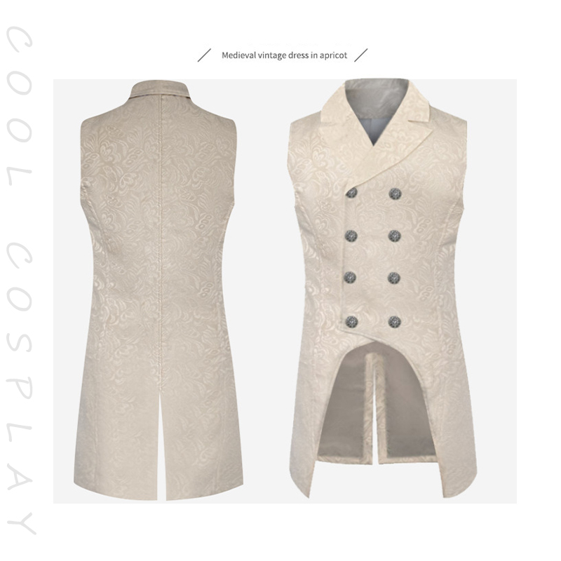 중세 르네상스 테일코트 남성 조끼 빈티지 자카드 빅토리 - Sewing Vest 리뷰 및 가격