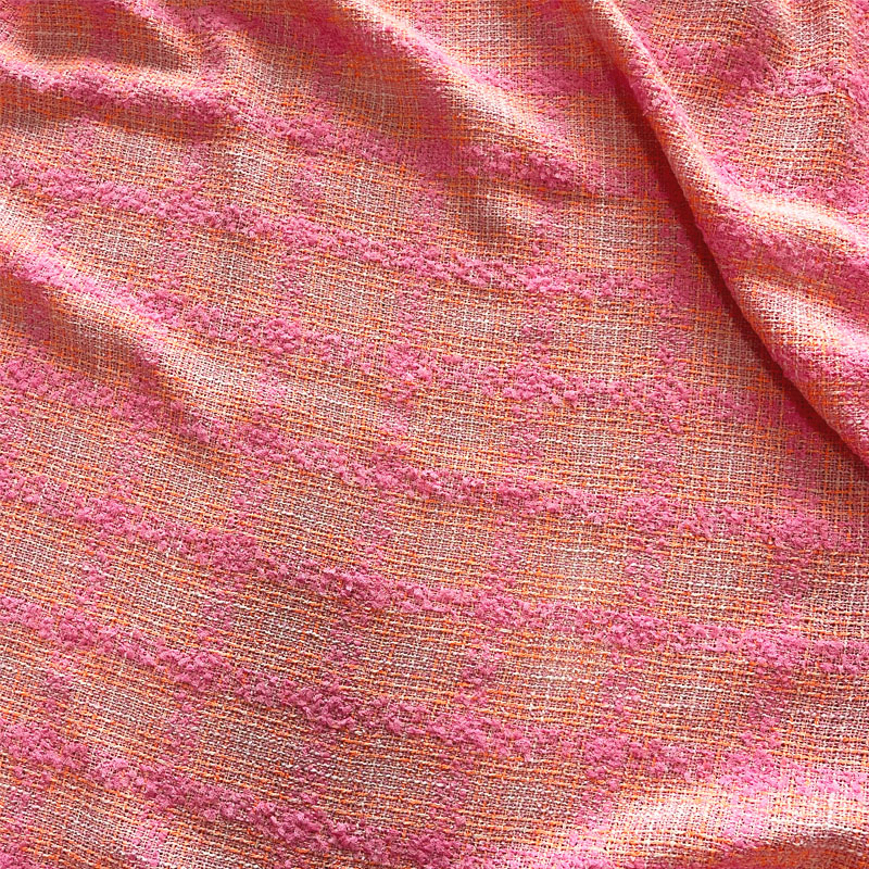 핑크와 오렌지 격자 무늬 리본 원사 염색 브레이드 트위 - Sewing Tweed 리뷰 및 가격