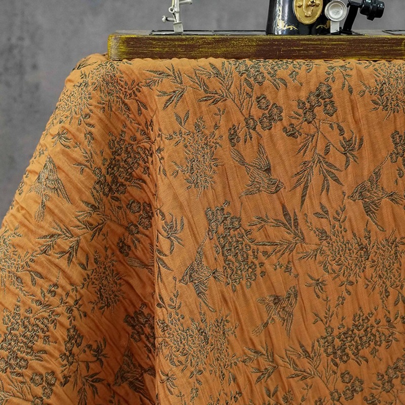 자두색 대나무 까치 무늬 양각 질감 자카드 원단 중국풍 - Sewing Vest 리뷰 및 가격