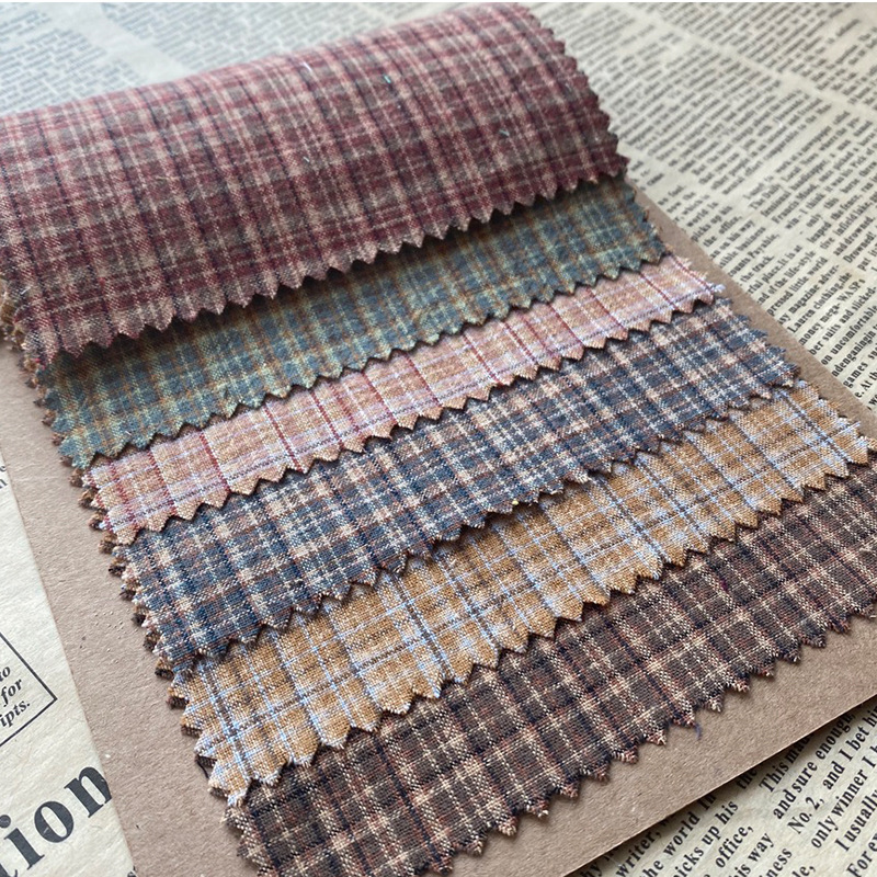 코튼 체크 무늬 원단 100x145cm 빈티지 타탄 천 - Vintage Sewing Textile 리뷰 및 가격