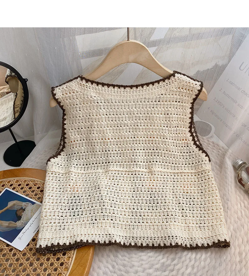 여성용 꽃무늬 자수 크로셰 스웨터 베스트 오픈 니트 민 - Sewing Vest 리뷰 및 가격